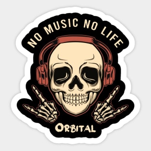 No music no life orbital Sticker